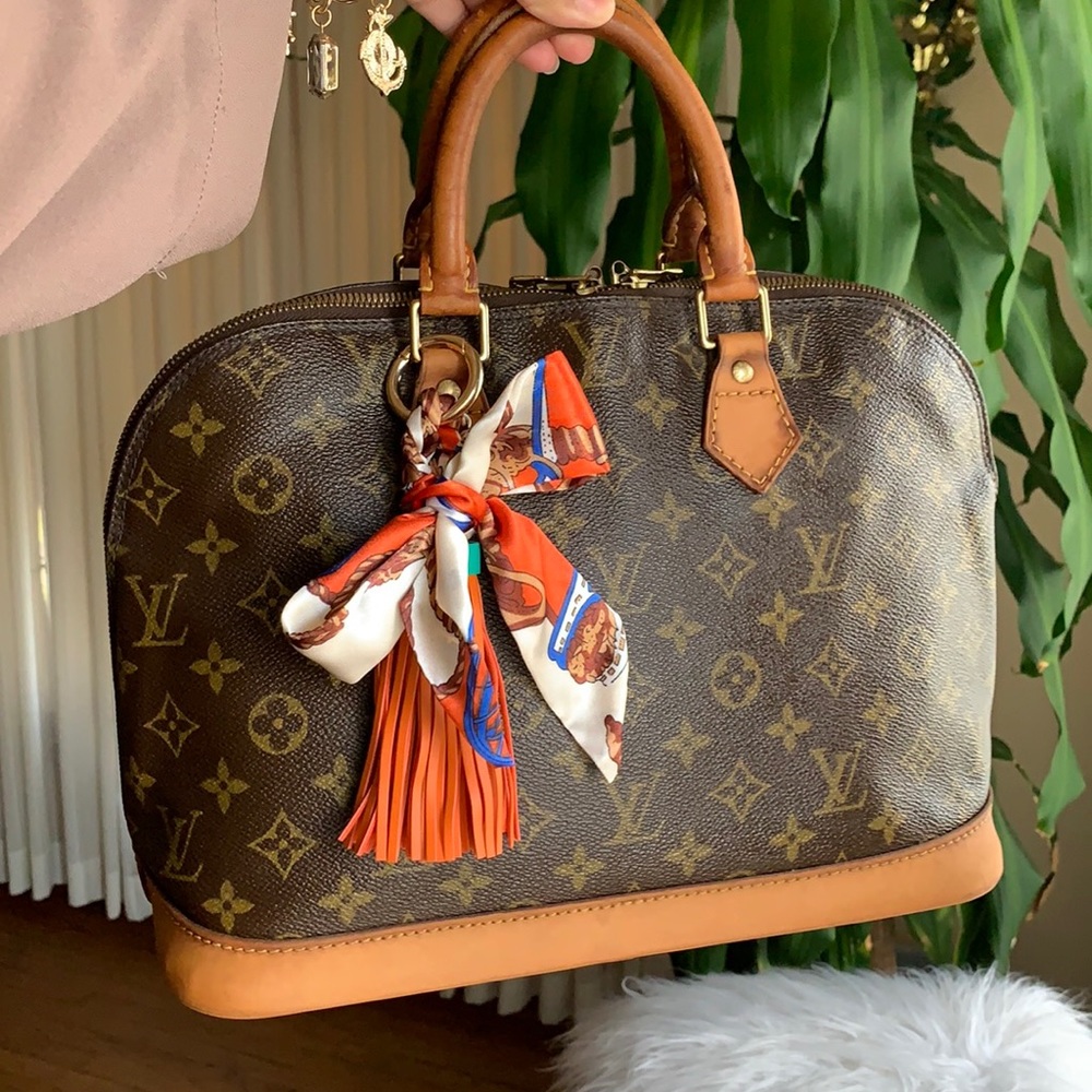 Louis Vuitton Brown Monogram Bag with Tan Accents